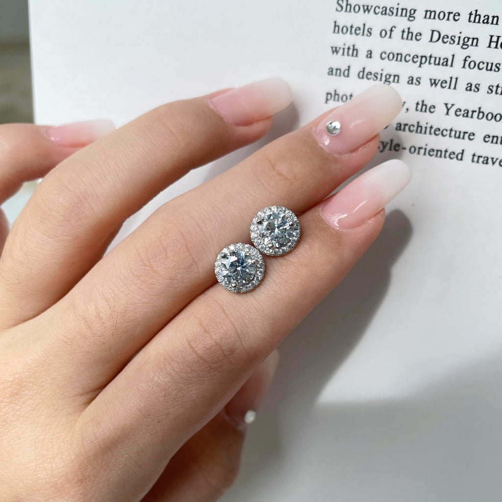 [Goodv]Boucles d'oreilles classiques de forme ronde de princesse