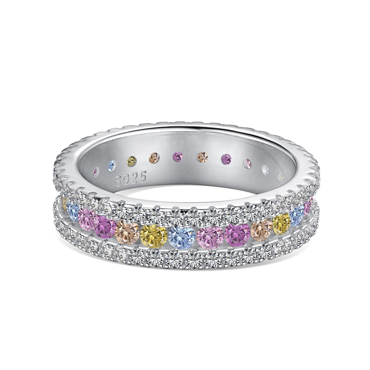[Goodv] Bague quotidienne délicate et colorée à coupe ronde