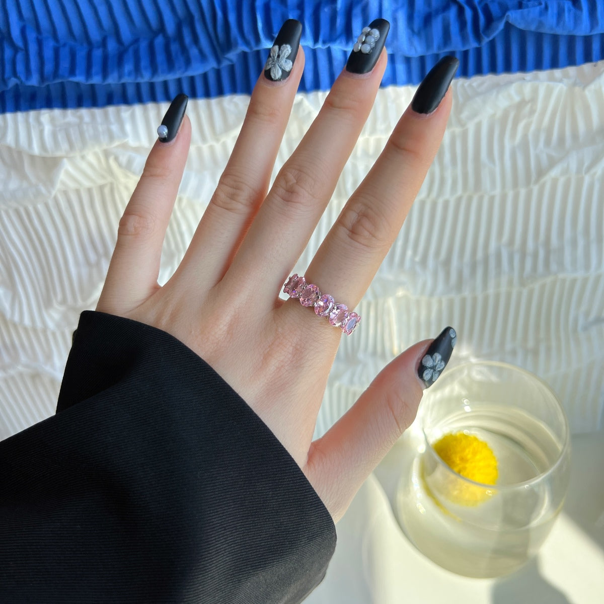 [Goodv] Bague de tennis en forme de coussin allongé délicat
