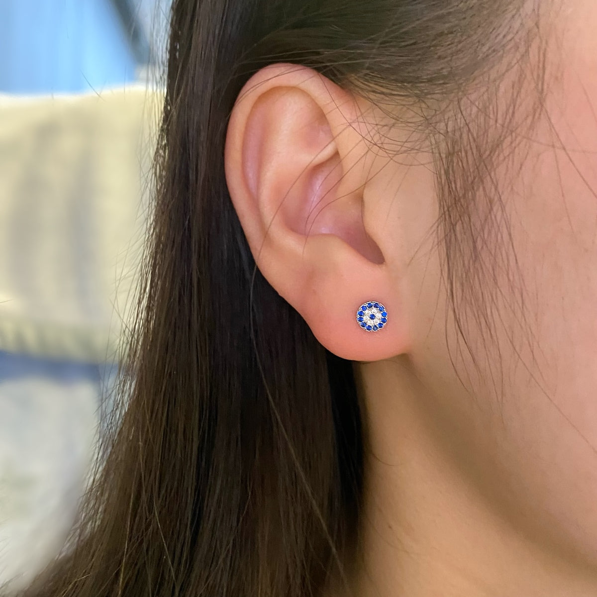 [Goodv]Boucles d'oreilles clous d'oreille en os œil du diable