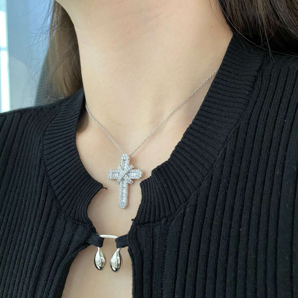[Goodv]Gypsophila With Dimonds Necklace