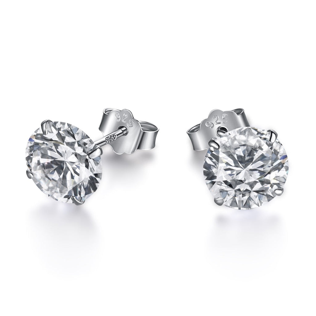 [Goodv] Boucles d'oreilles à tige élégantes et brillantes avec pierre centrale ronde