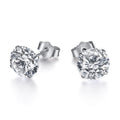 [Goodv] Boucles d'oreilles à tige élégantes et brillantes avec pierre centrale ronde