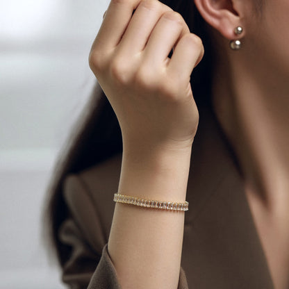 [Goodv]絶妙なエメラルドカットのデイリーブレスレット