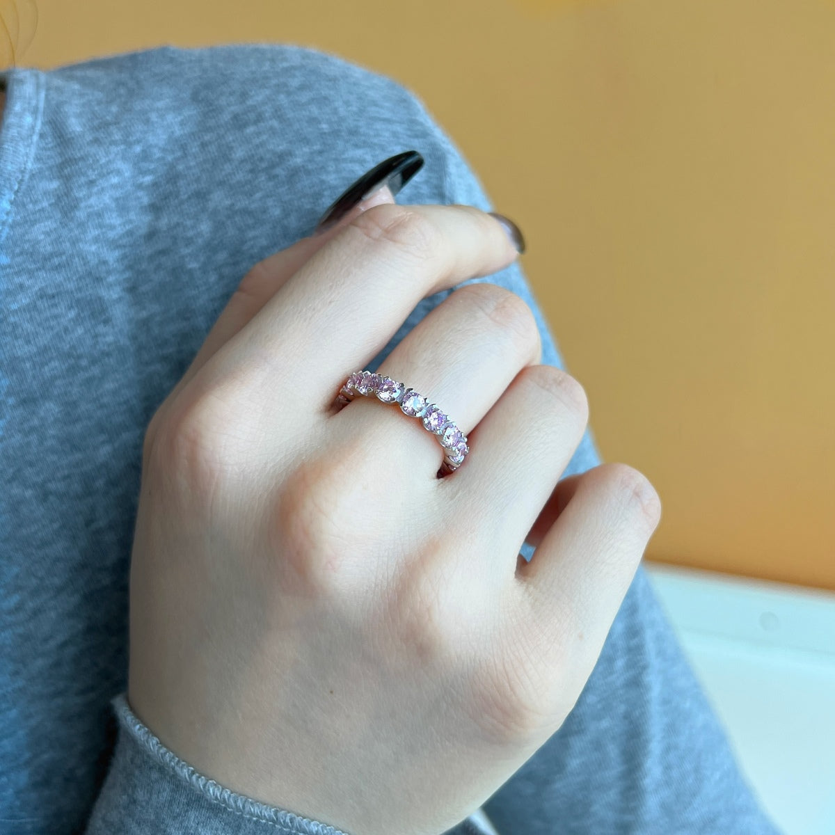 [Goodv]Eternity Round Cut Tennis Ring