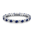 [Goodv]Exquisite Colorful Round Cut Tennis Ring