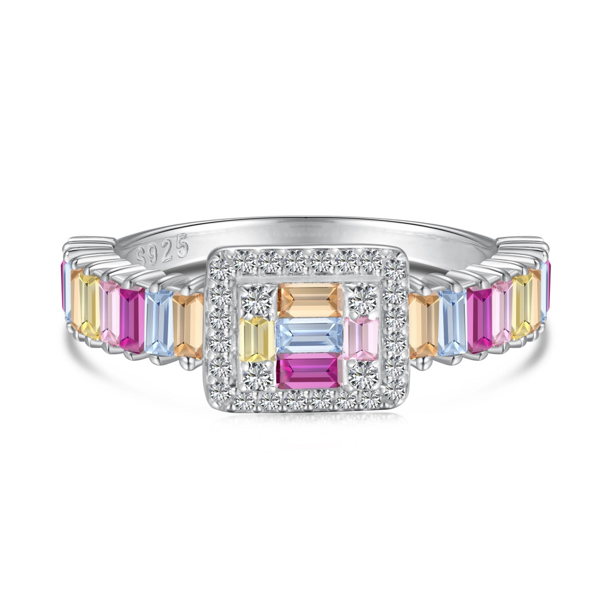 [Goodv] Bague de fête exquise et colorée à coupe radieuse