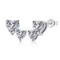 [Goodv]Boucles d'oreilles classiques de style princesse en forme de double cœur