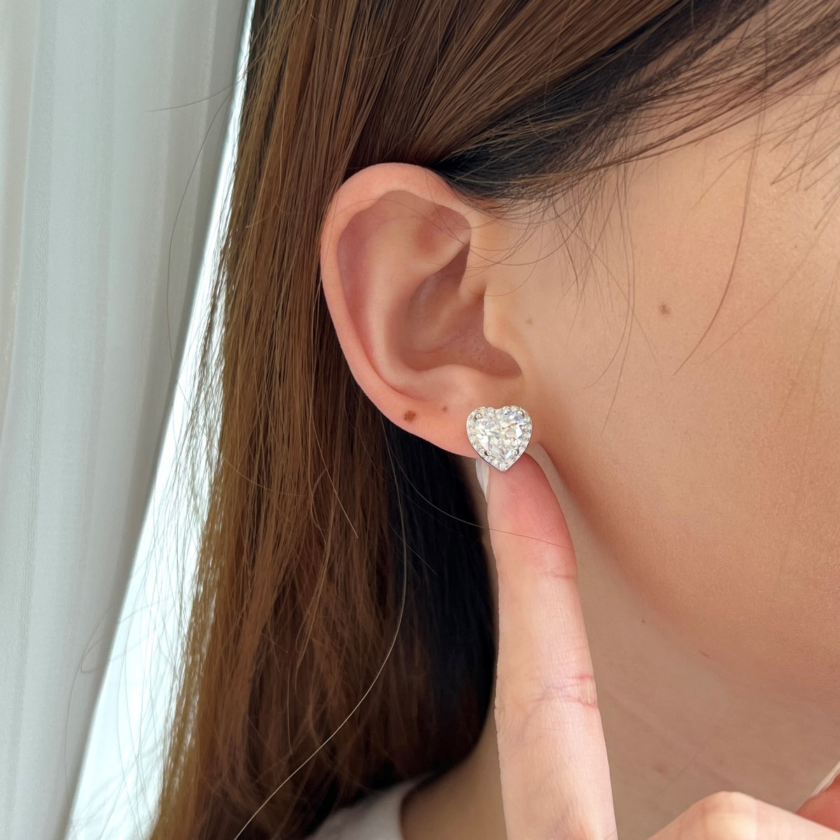 [Goodv]Sparkling Heart Shape Lover Earrings