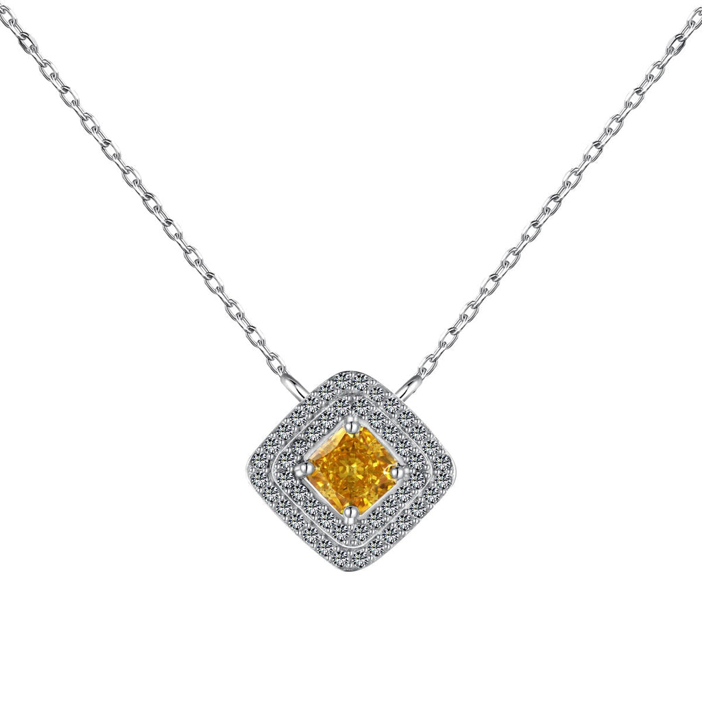 [Goodv]Sparkling Asscher Cut Necklace