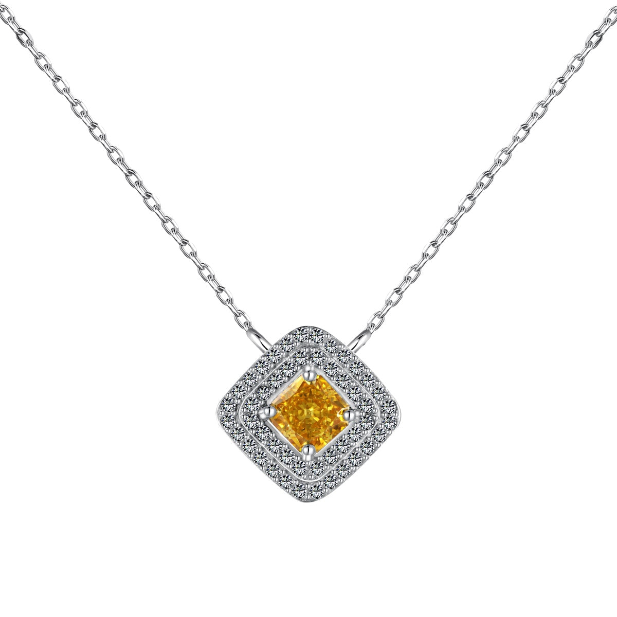 [Goodv]Sparkling Asscher Cut Necklace
