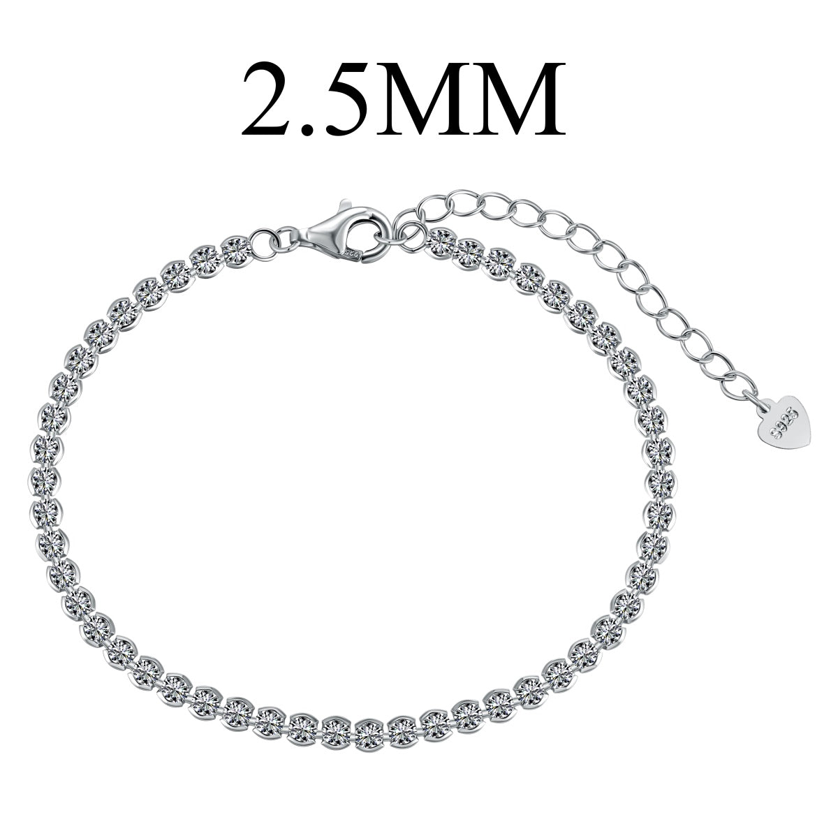 [Goodv] Bracelet quotidien éblouissant à coupe ronde et scintillante
