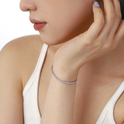 [Goodv] Bracelet quotidien éblouissant à coupe ronde et scintillante