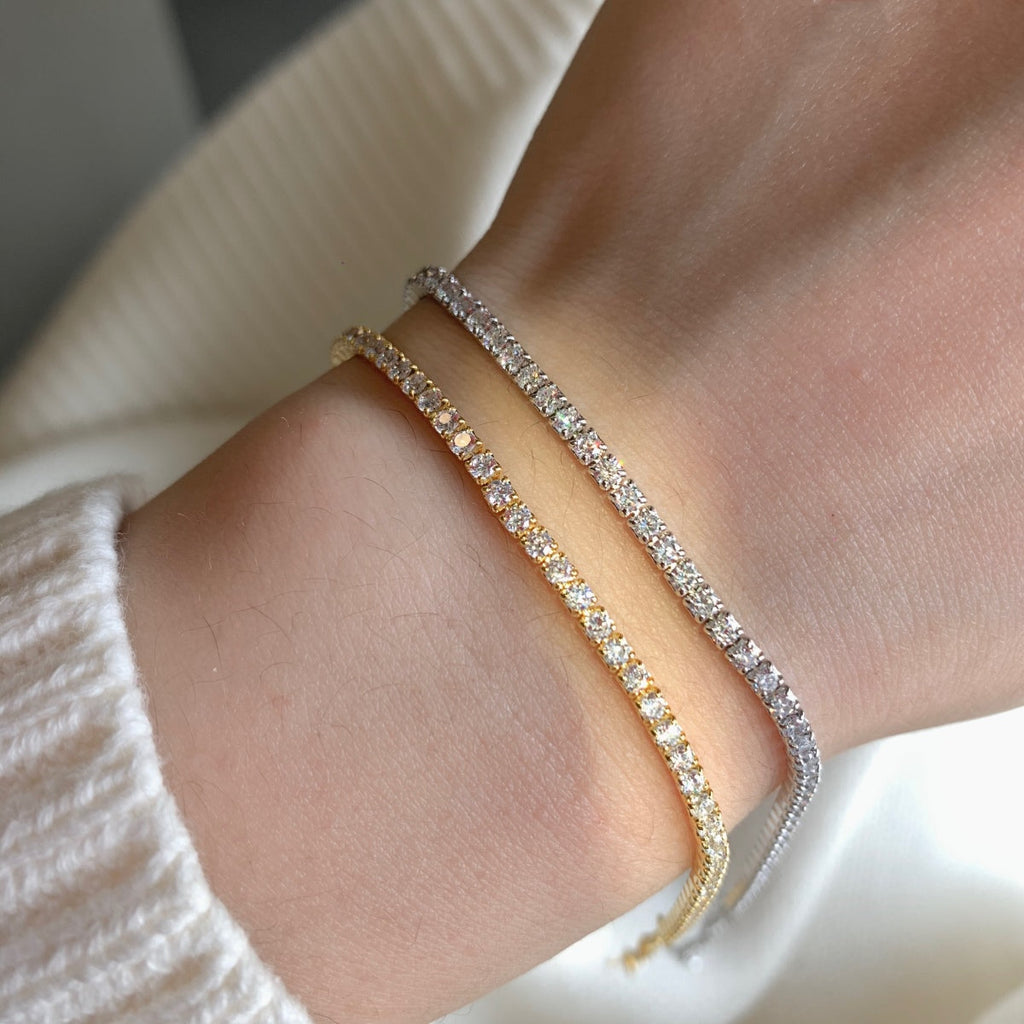[Goodv]Bracelet de tennis taille princesse brillant et radieux
