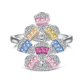 [Goodv] Bague quotidienne en forme de goutte d'eau colorée et scintillante