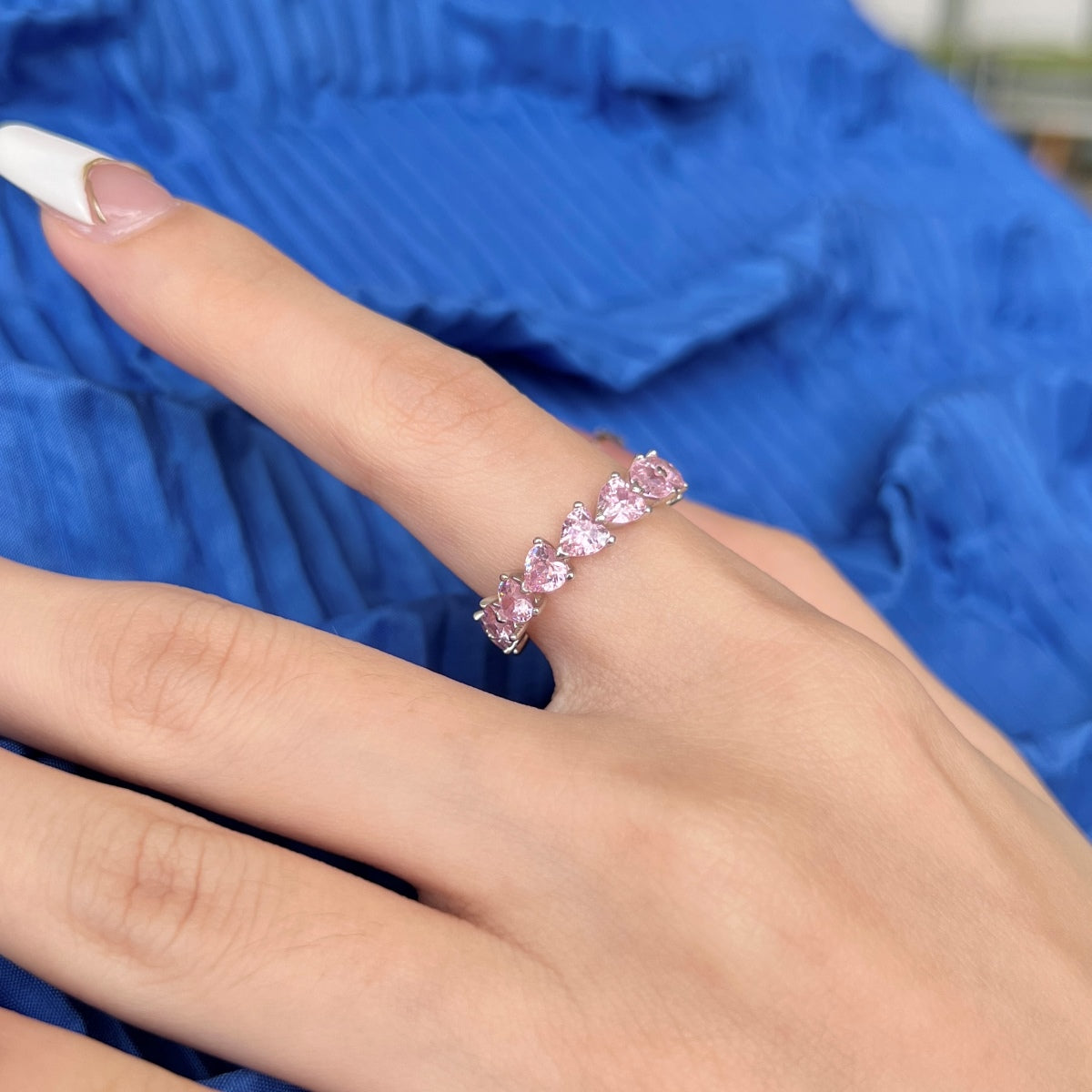[Goodv]0.25 Carat Radiant Romance Heart Cut Lover Ring