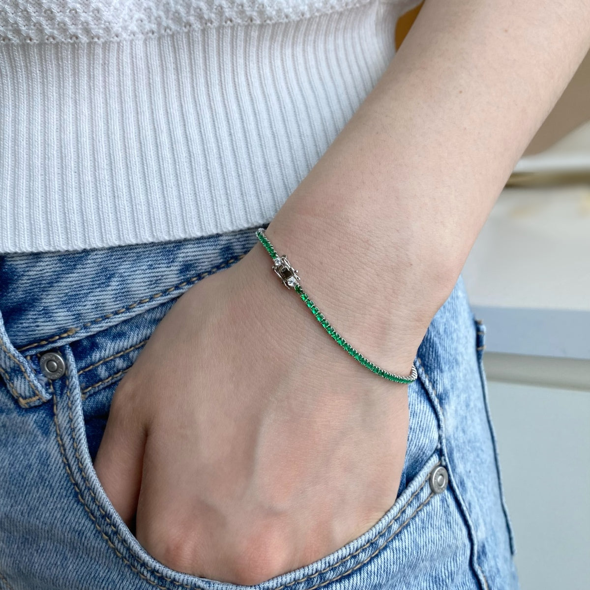 [Goodv] Bracelet quotidien éblouissant à coupe ronde colorée