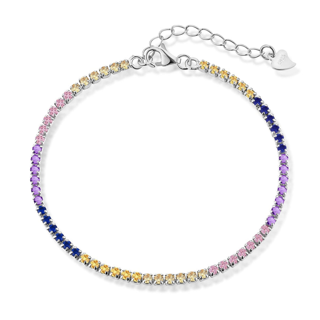 [Goodv]Bracelet de tennis taille princesse brillant et radieux