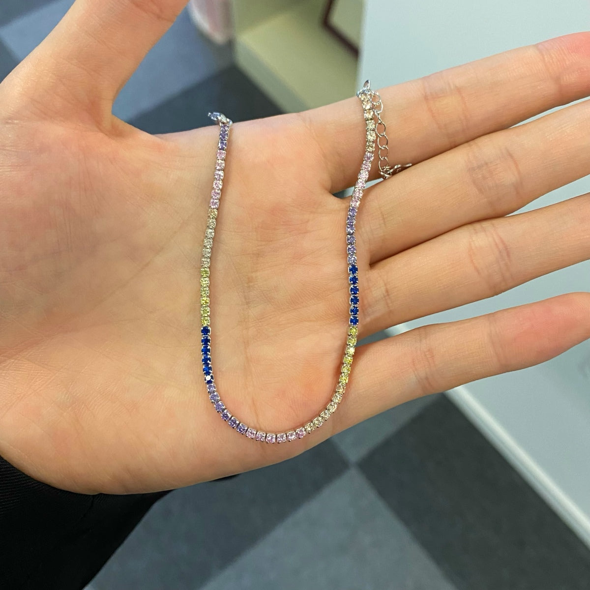 [Goodv]Bracelet de tennis taille princesse brillant et radieux