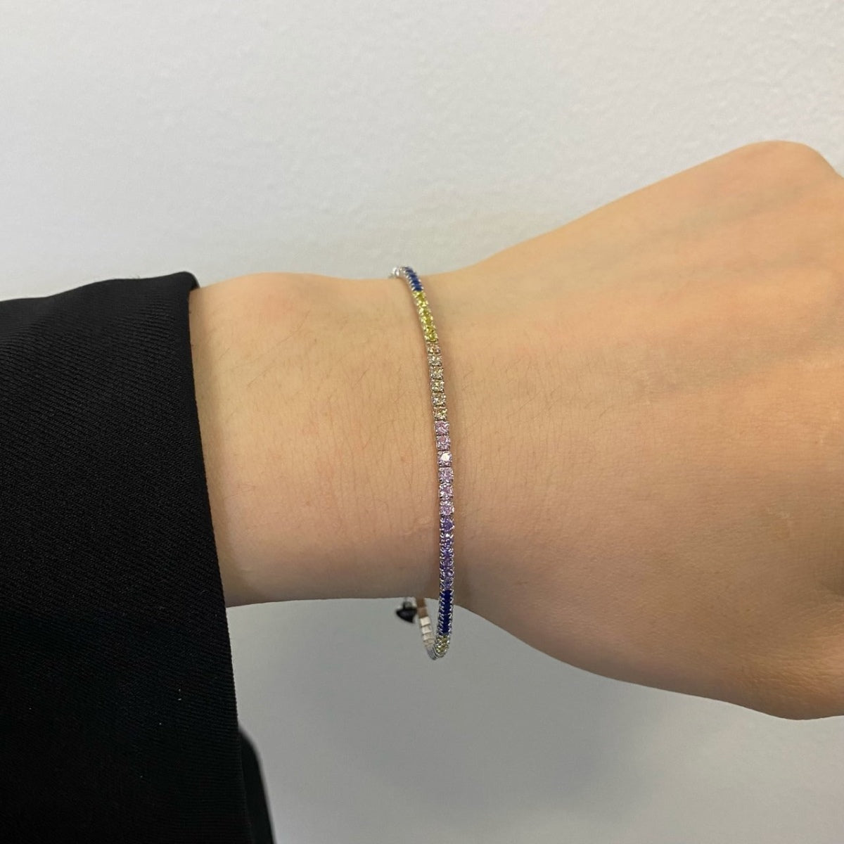 [Goodv]Bracelet de tennis taille princesse brillant et radieux