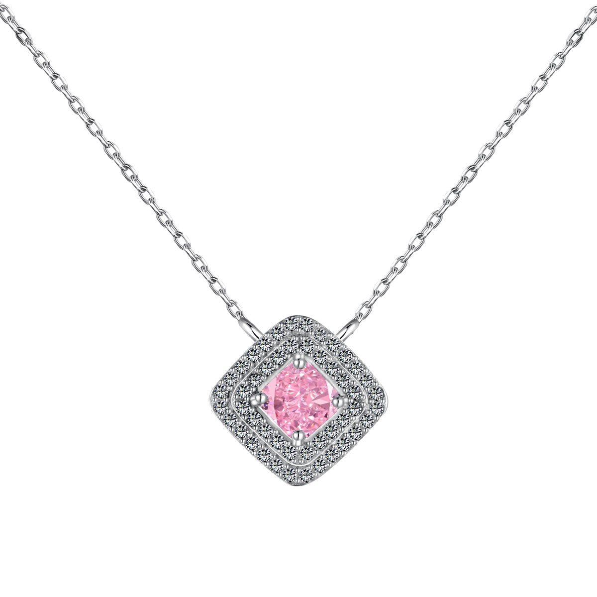 [Goodv]Sparkling Asscher Cut Necklace