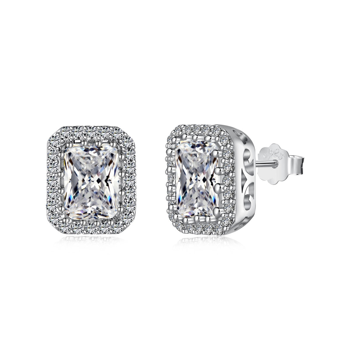 [Goodv] Boucles d'oreilles quotidiennes luxueuses et délicates en émeraude de 1,0 carat