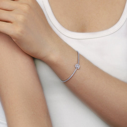 [Goodv] Bracelet de banquet luxueux et éblouissant de forme carrée