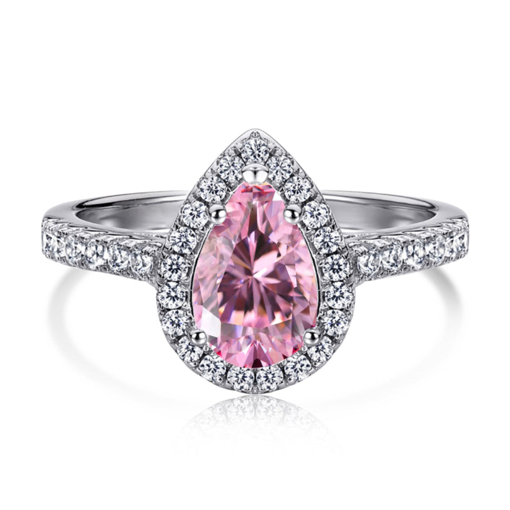 [Goodv]1.0 Carat Luxurious Resplendent Water Drop Shape Wedding Ring