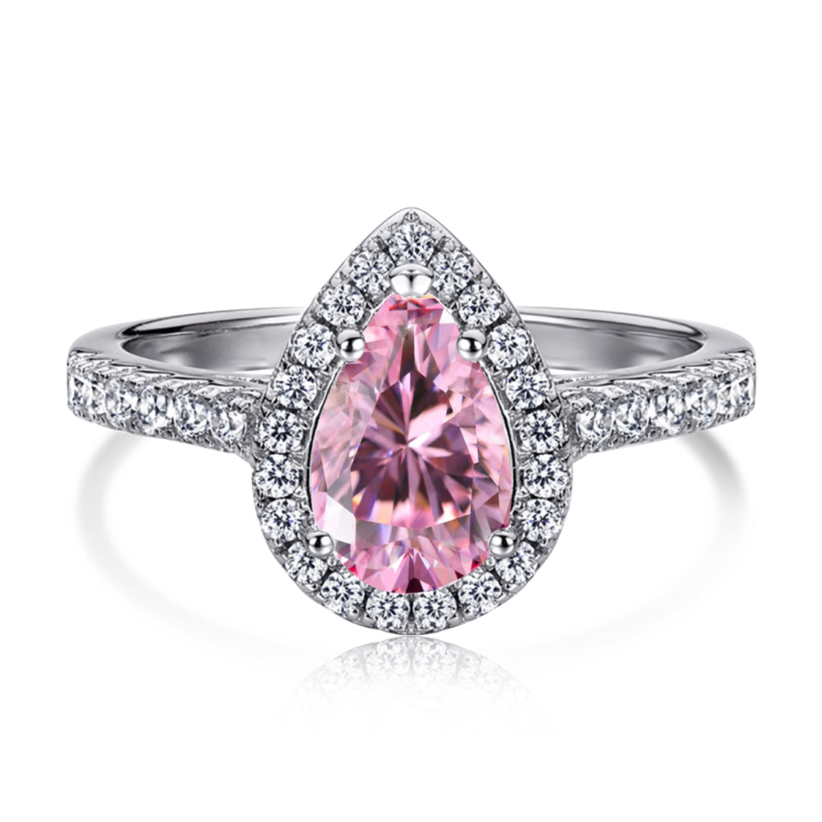 [Goodv]1.0 Carat Luxurious Resplendent Water Drop Shape Wedding Ring