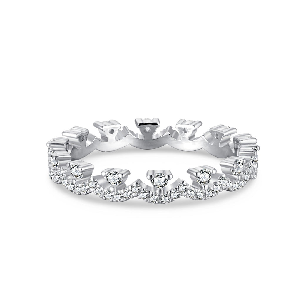 [Goodv]Elegant Resplendent Round Shape Party Ring