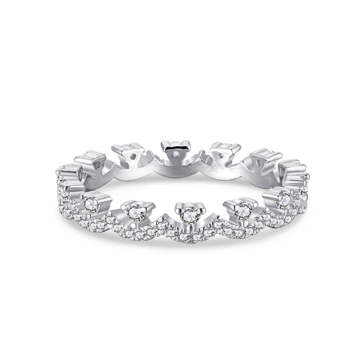 [Goodv]Elegant Resplendent Round Shape Party Ring