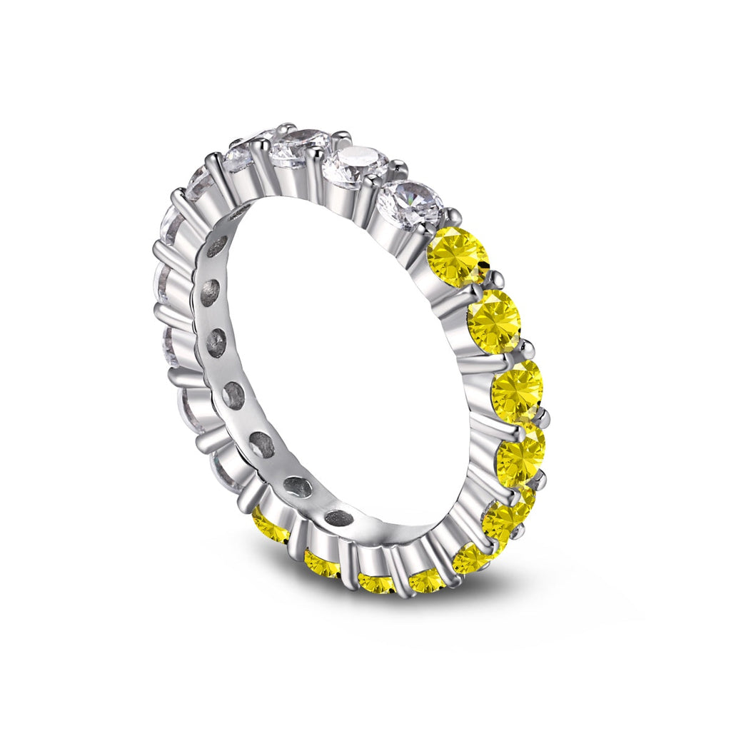[Goodv]Bague de tennis ronde scintillante