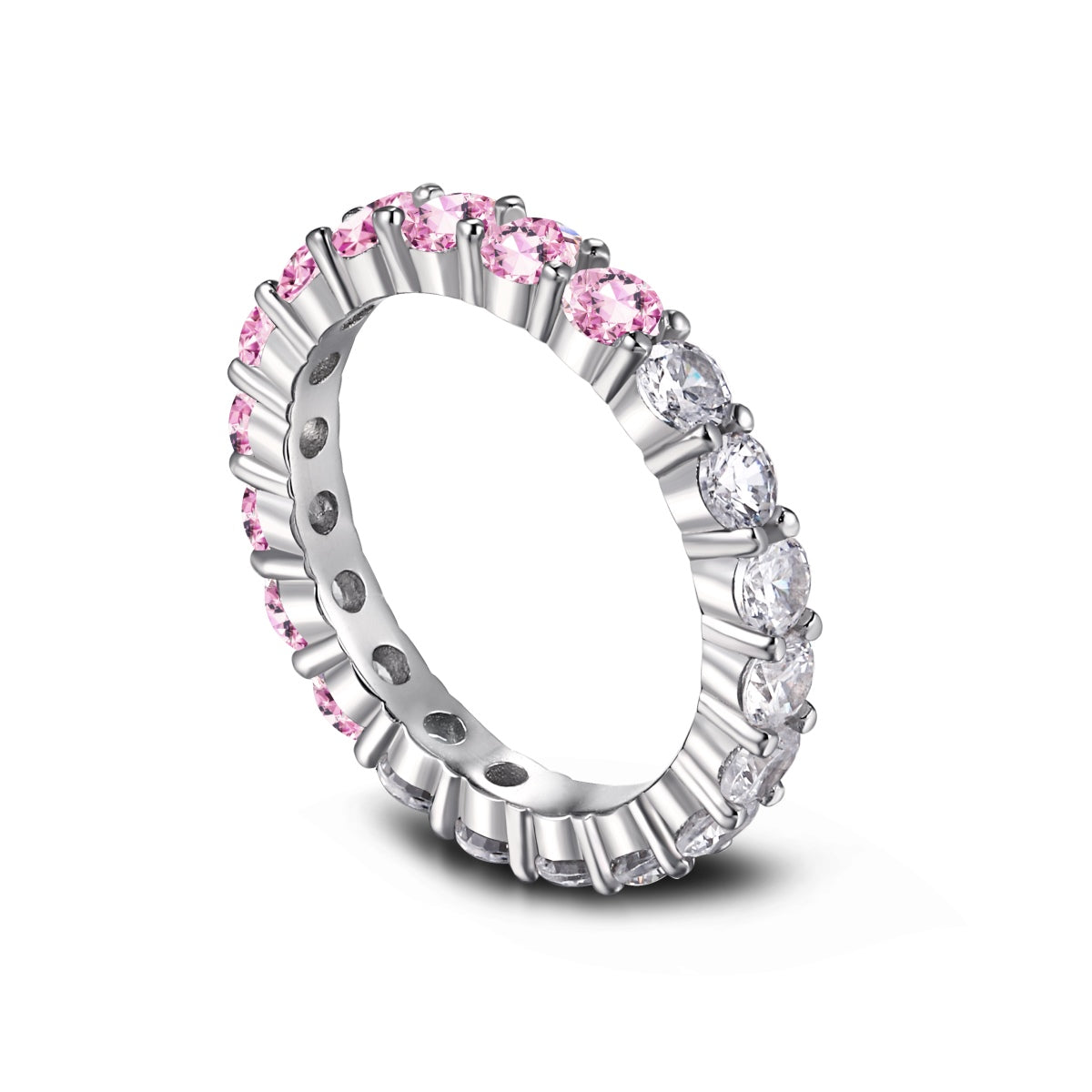 [Goodv]Bague de tennis ronde scintillante
