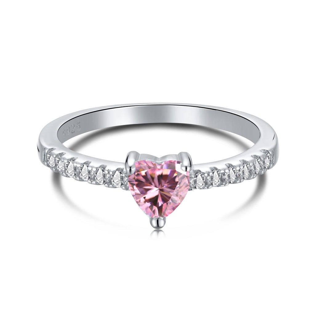 [Goodv] Bague d'amoureux charmante en forme de cœur de 0,5 carat CaratEternity