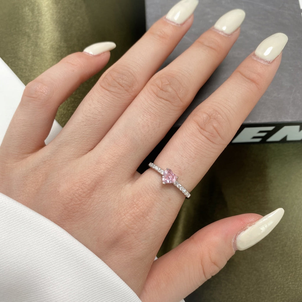 [Goodv] Bague d'amoureux charmante en forme de cœur de 0,5 carat CaratEternity