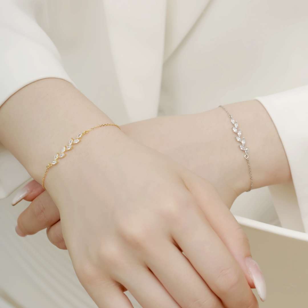 [Goodv]Elegant Wheat Leaves Shape Bracelet