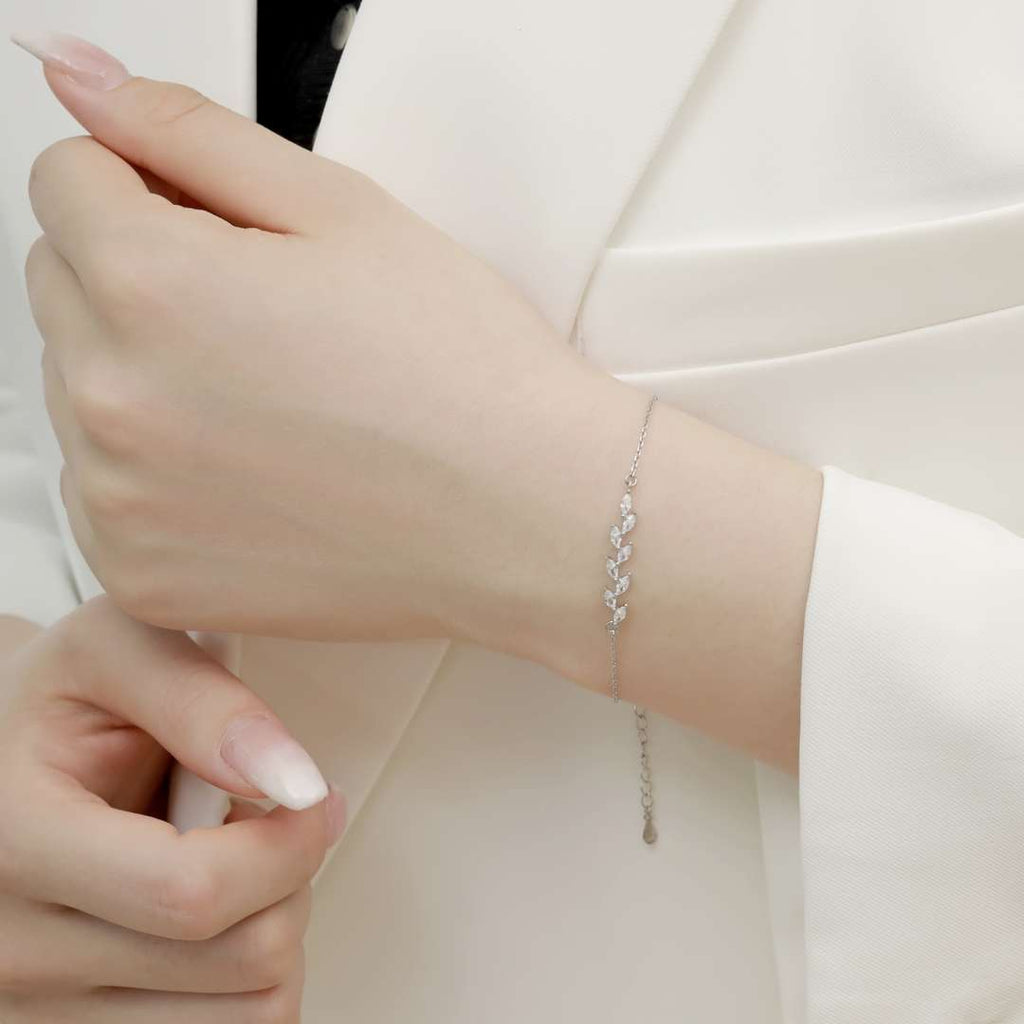 [Goodv]Elegant Wheat Leaves Shape Bracelet