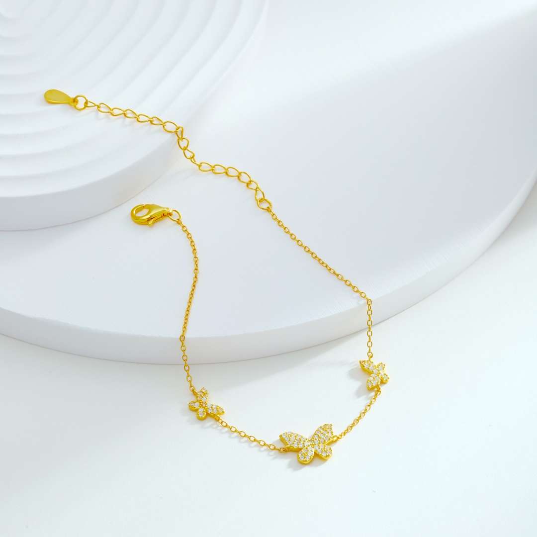 [Goodv]Delicate Butterfly Pendant Bracelet