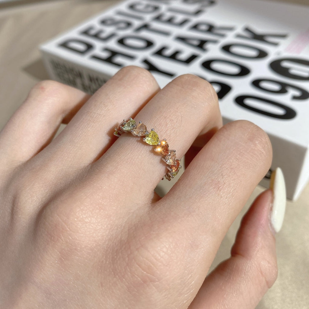 [Goodv]0.25 Carat Radiant Romance Heart Cut Lover Ring