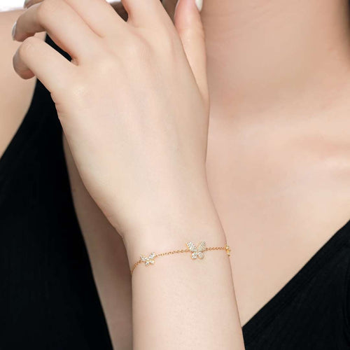 [Goodv]Delicate Butterfly Pendant Bracelet