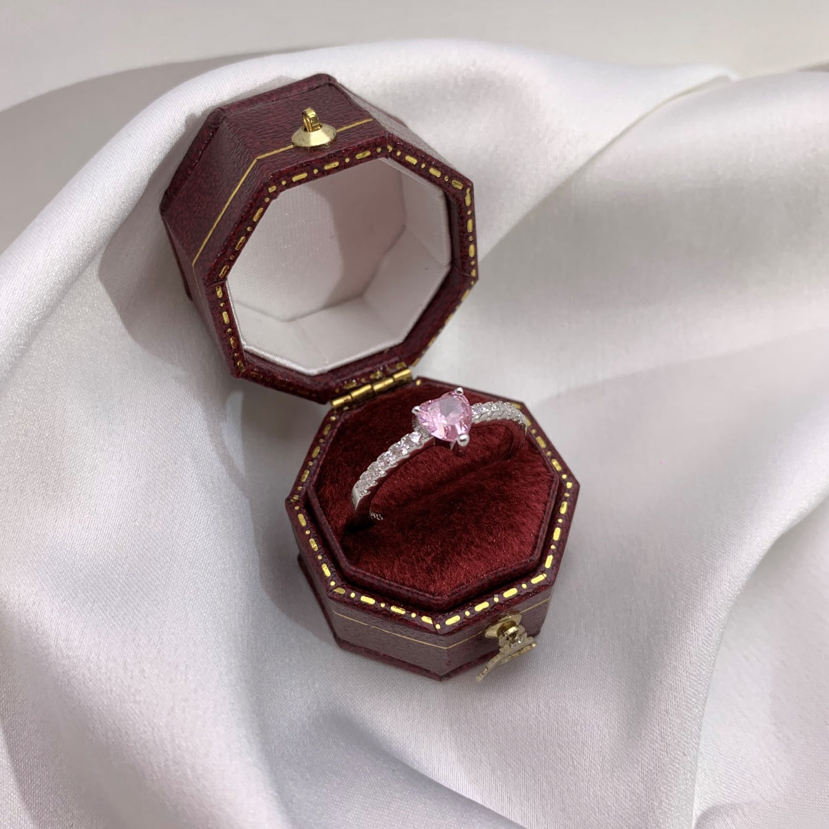 [Goodv] Bague d'amoureux charmante en forme de cœur de 0,5 carat CaratEternity