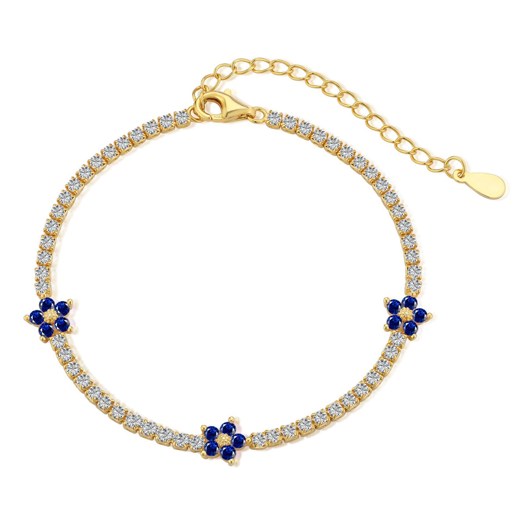 [Goodv] Bracelet de tennis en forme de fleur scintillante