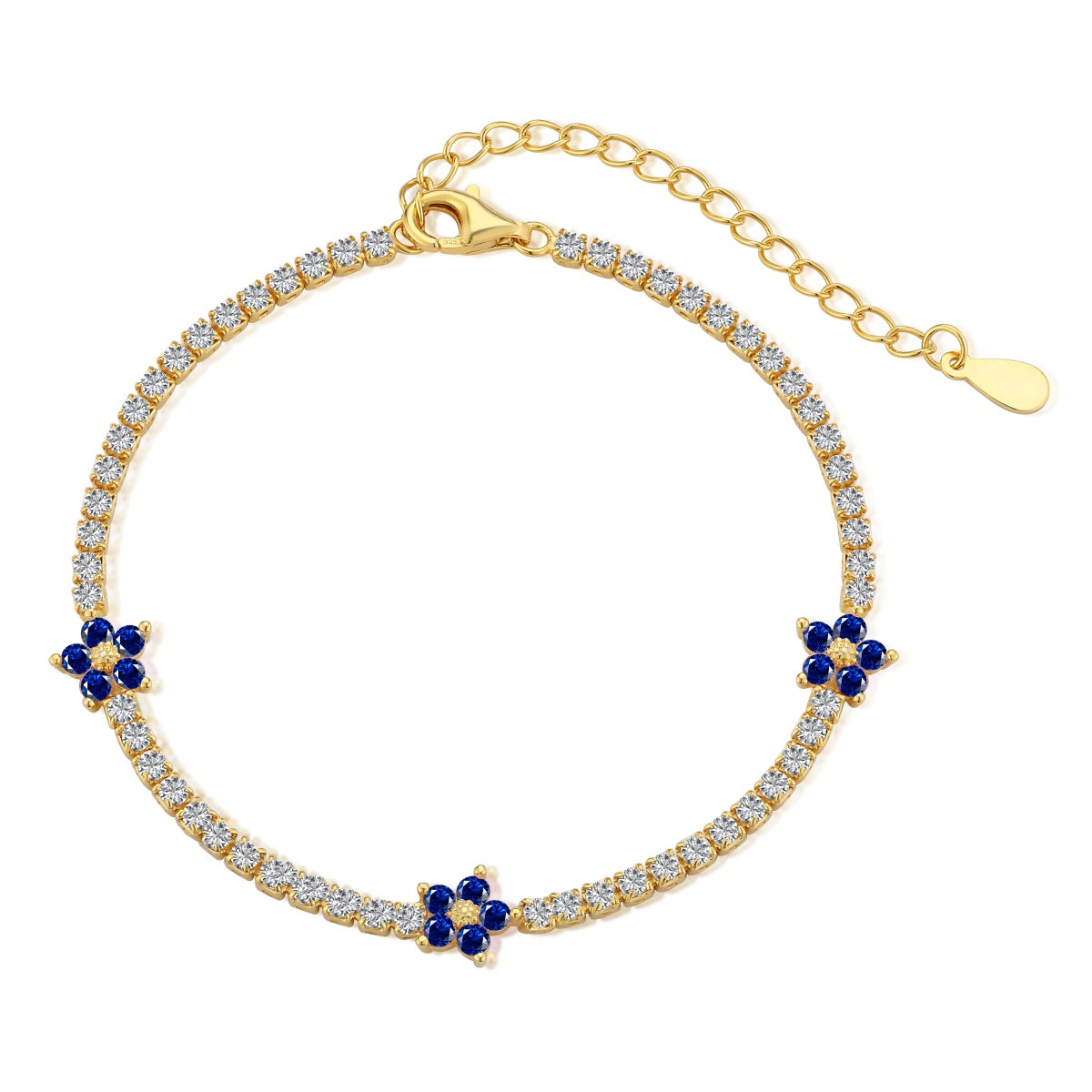 [Goodv] Bracelet de tennis en forme de fleur scintillante