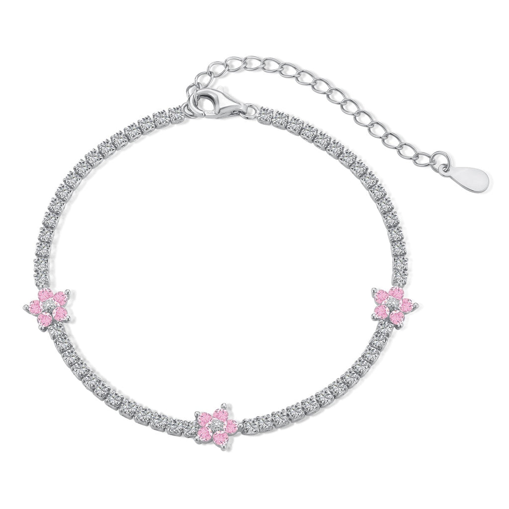 [Goodv] Bracelet de tennis en forme de fleur scintillante