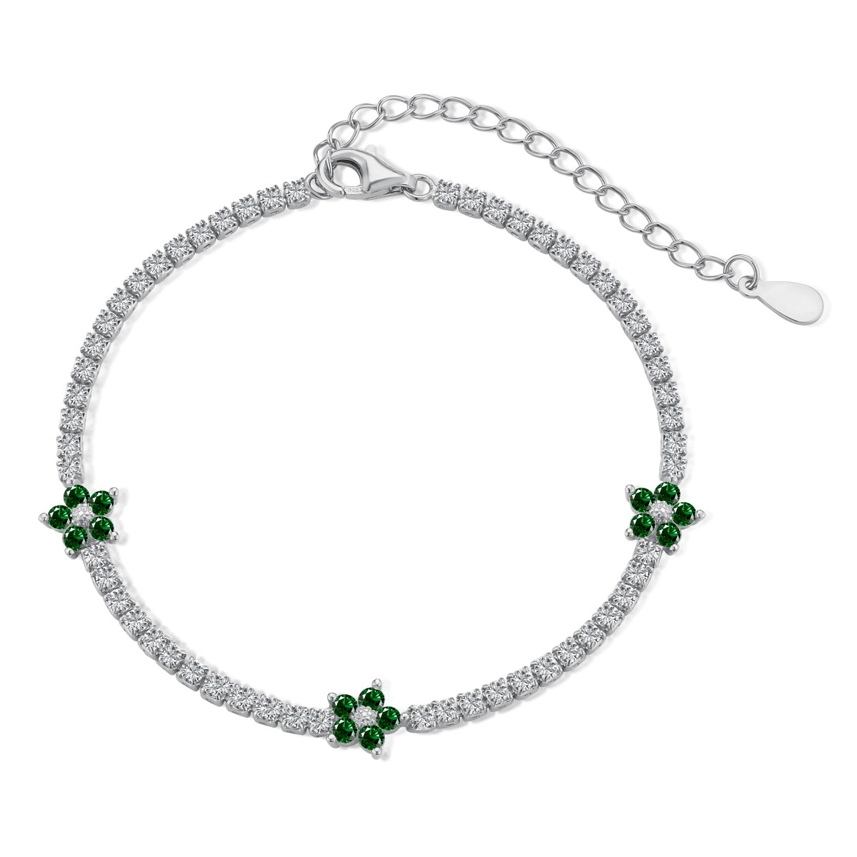 [Goodv]Sparkling Flower Shape Tennis Bracelet