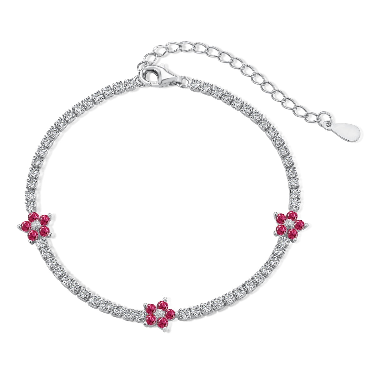 [Goodv] Bracelet de tennis en forme de fleur scintillante