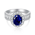 [Goodv]1.5 Carat Dazzling Charming Oval Cut Banquet Ring