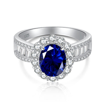 [Goodv]1.5 Carat Dazzling Charming Oval Cut Banquet Ring