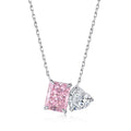 [Goodv]Dazzling Square & Heart Shape Necklace
