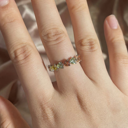 [Goodv]0.25 Carat Radiant Romance Heart Cut Lover Ring